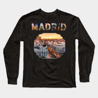 Madrid Skyline Long Sleeve T-Shirt